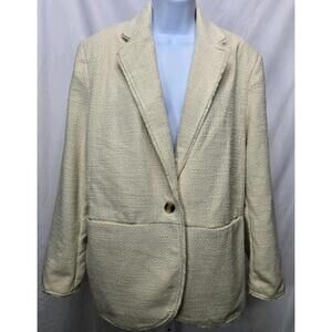 Future Collective x Jenny K. Lopez Women’s Blazer Frayed Edge Cream Size M